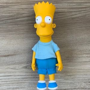 Bart Simpson Doll Matt Groening character Original blue shirt 1990 vintage toy